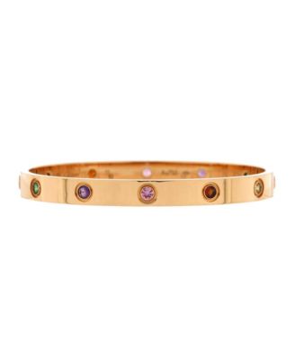Pre-Owned Cartier - Love 10 Stone Bracelet 18K Rose Gold with Garnet, Amethyst and Sapphire
