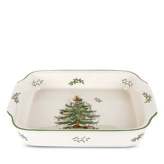 Spode Christmas Tree Rectangular Handled Dish | Bloomingdale's Home