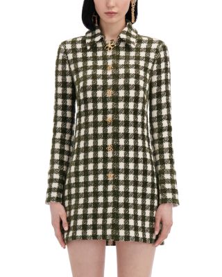 Oscar de la Renta - Gingham Tweed Dress