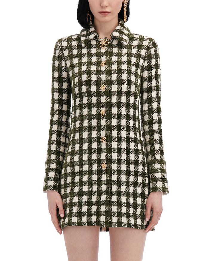 Robe Tweed Bouclé Oscar De La Renta - Rouge Canneberge - Taille 8 - Neuve Avec étiquettes (valeur 2390$)