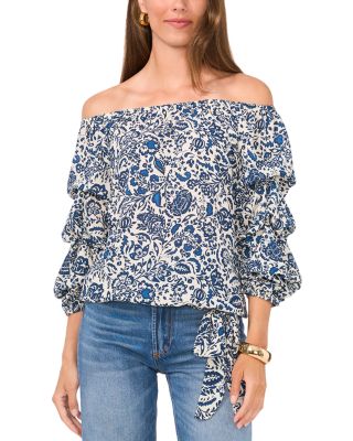 VINCE CAMUTO - Off The Shoulder Bubble Sleeved Top
