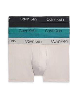 Calvin Klein Microfiber Stretch Wicking Low Rise Trunks, Pack of 3