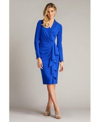 Markum Long-Sleeve Flounce Dress