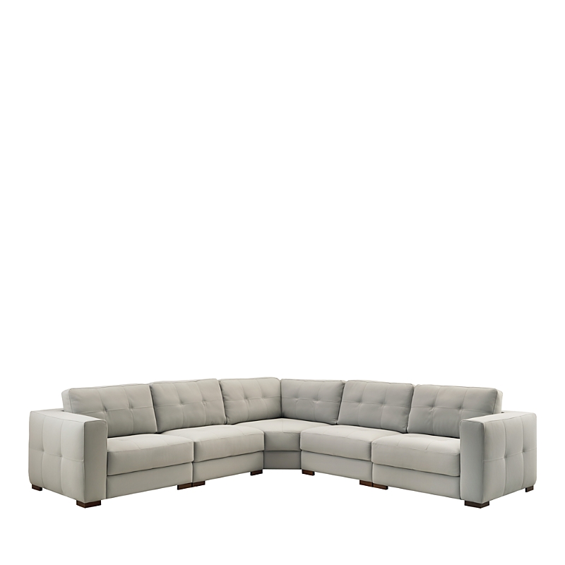 Chateau D'ax Velutto 5 Piece Sectional In Stone