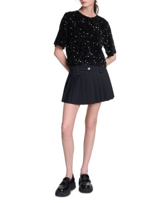 Lequinou Velvet and Sequin Top