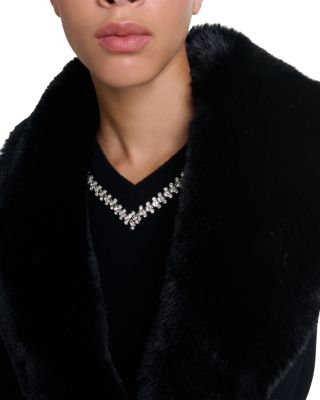 Galaxyon Faux Fur Collar Coat