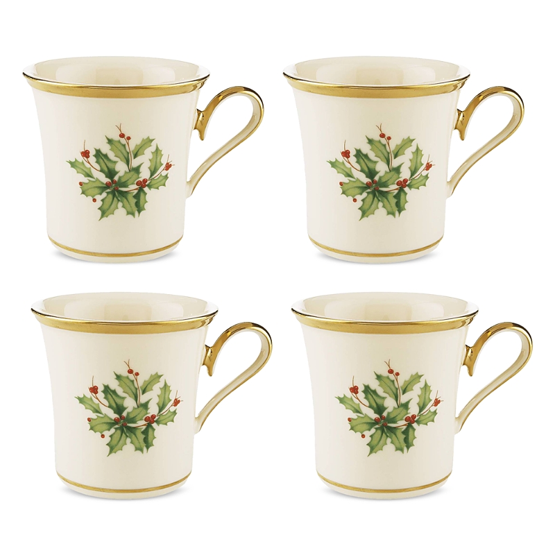 Lenox Hosting The Holidays 4-piece Stackable Mug Set In Ivory