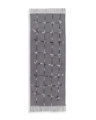 Punch Needle Windowpane Scarf