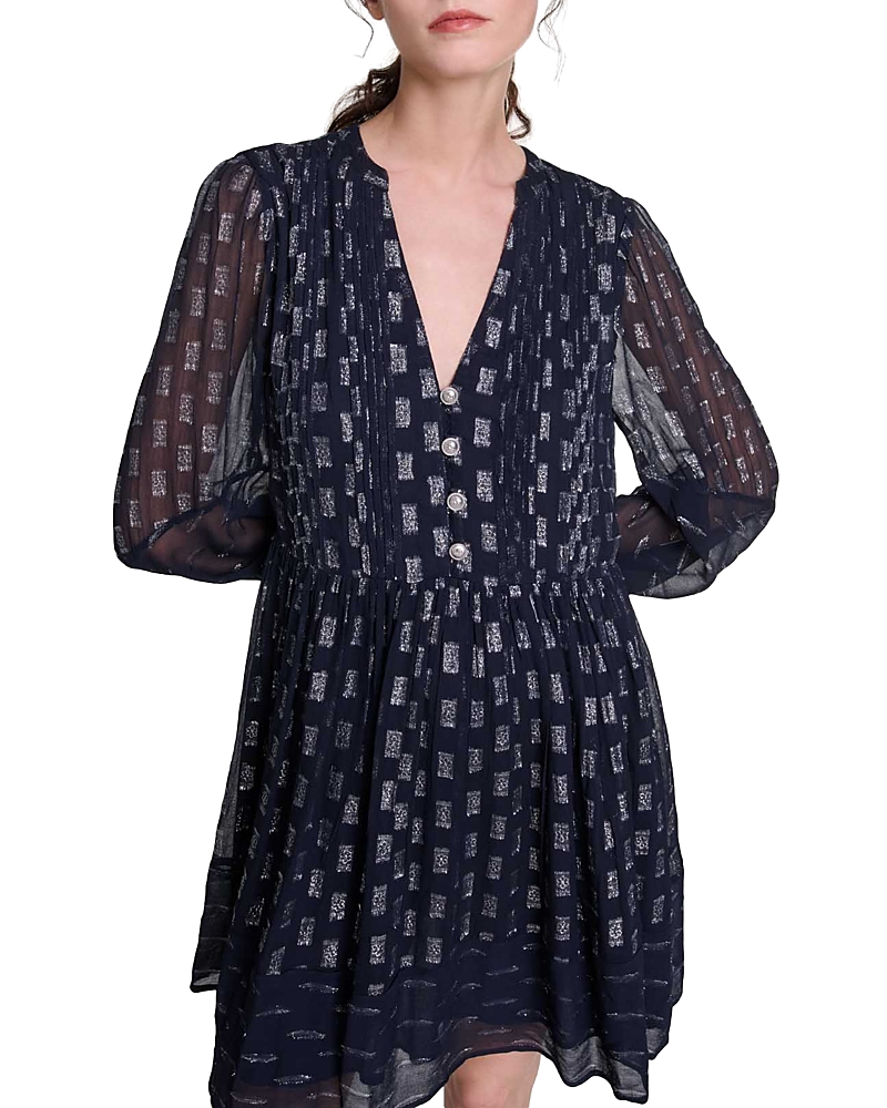 MAJE ROMAINA BUTTON FRONT DRESS