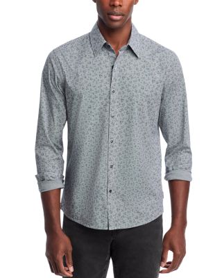 Michael Kors - Printed Long Sleeve Button Front Shirt