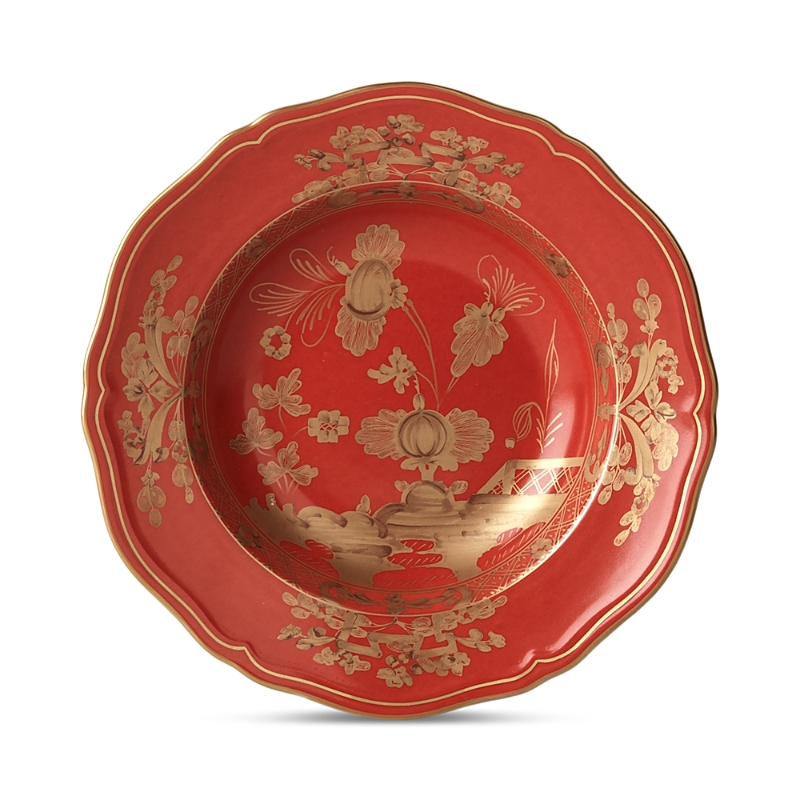 Ginori 1735 Antico Doccia Porcelain Flat Bread Plate In Red