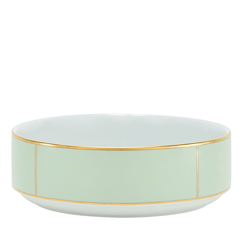 Ginori 1735 Porcelain Colonna Diva Verde Salad Bowl In Verde
