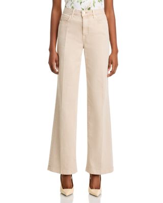 Scottie High Rise Wide Leg Jeans in Biscuit