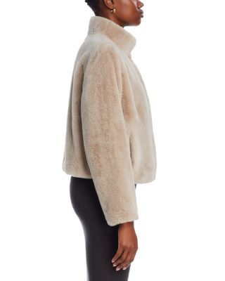 Faux Fur Snap Front Jacket