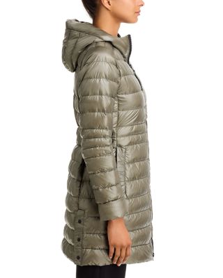 Cypress Hooded Mid-Length Down Coat - Black Label