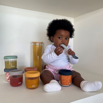 6 Pack Glass Baby Food Jars, 8 Oz