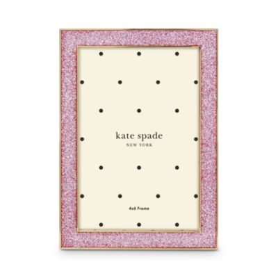 kate spade new york Sitting Pretty 4 x 6 Pink Glitter Frame