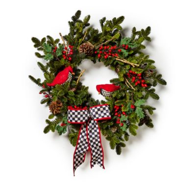 Mackenzie-Childs Cozy Christmas Cardinal 29 Wreath