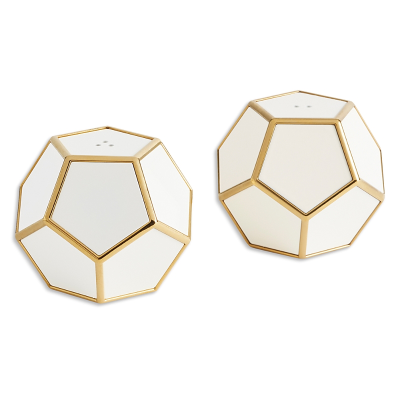 L'objet Pentagon Spice Jewels, Set Of 2 In White + Gold