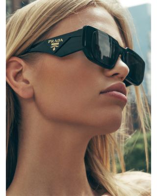 サングラス PRADA Black Acetate And l Sunglasses Prada Men's Acetate Rectangle Sunglasses | Neiman Marcus