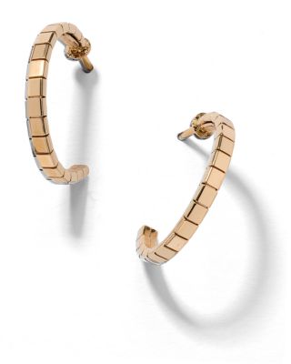 Segmented Small Hoop Earrings in 14K Yellow Gold , Italy Campaign