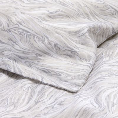 Sera Long Staple Cotton Sateen Abstract Duvet Cover, Full/Queen - Exclusive
