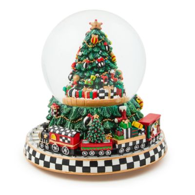 MacKenzie-Childs - Cozy Christmas Tree & Train Snow Globe