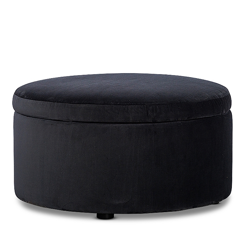 Bloomingdale's Alta Medium Round Storage Ottoman, In Fabric In Amici Oyster