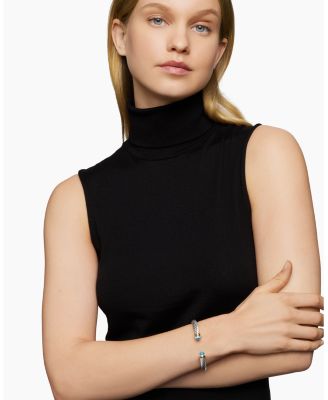 Cable Classics Bracelet with Gemstones, 14K Yellow Gold & Sterling Silver, 7mm