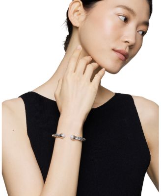 Classic Cable Bracelet in Sterling Silver with 14K Yellow Gold, 7mm