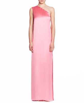 Lanvin - Long Asymmetrical Dress With A Ribbon Detail