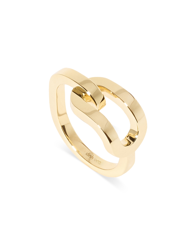 Dinh Van 18k Yellow Gold Maillon Large Polished Link Ring In Gold