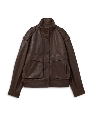 Cleo Shoulder Detail Leather Jacket