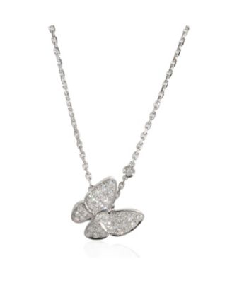 Pre-Owned Van Cleef & Arpels - Two Butterfly 18K White Gold Fashion Pendant