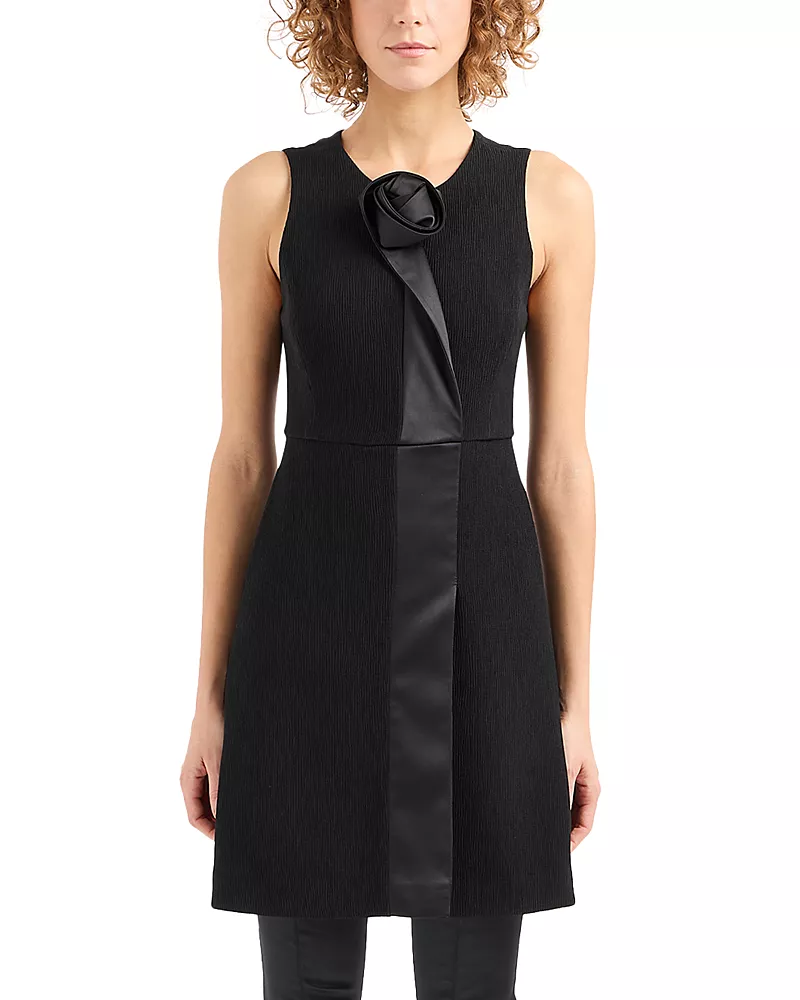 Emporio Armani Rosette Trim Dress
