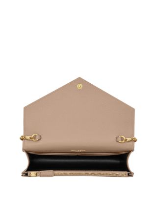 Cassandre Envelope Chain Wallet in Grain De Poudre Leather