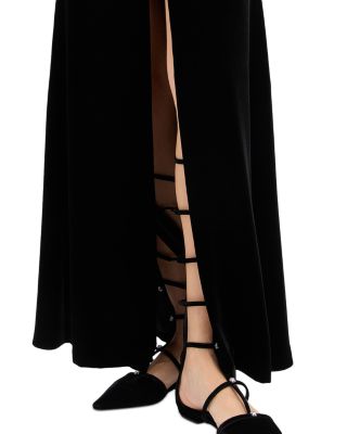 Rhinestone Bodice Velvet Gown