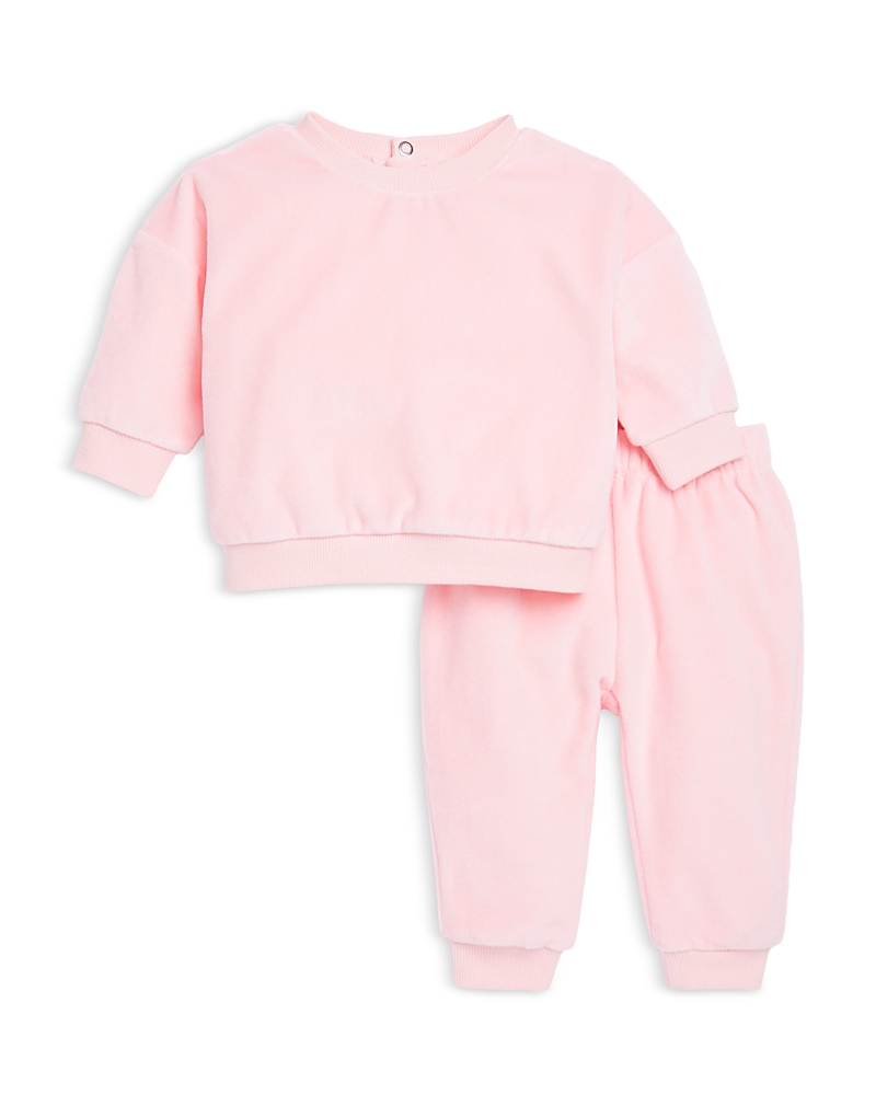 Bloomie's Baby Bloomies Baby Unisex Velour Top & Pants Set - Baby In Pink