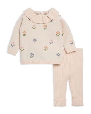 Bloomie's Baby - Girls' Intarsia Knit Top & Leggings Set - Baby