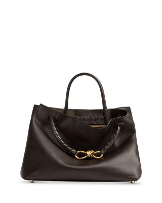 Medium Andiamo Leather Top Handle Bag