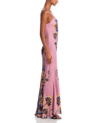 Floral Pink Slip Maxi Dress