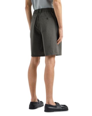 Technical Nylon Blend Seersucker Regular Fit Bermuda Shorts