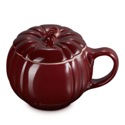 Stoneware Pumpkin Mug with Lid