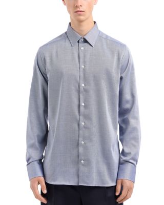 New York Regular Fit Micro Jacquard Motif Dress Shirt