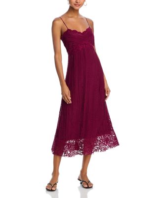 FARM Rio - Lace Trim Midi Dress