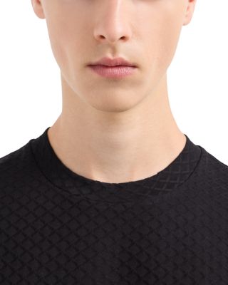 Cotton Jersey Diamond Jacquard Tee