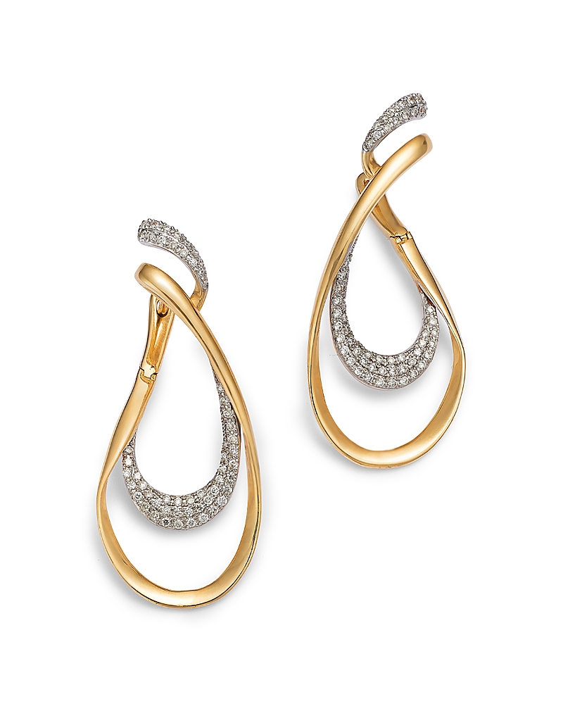 Bloomingdale's Fine Collection 14K Yellow Gold Diamond Twist Drop Earrings, 0.30 tcw