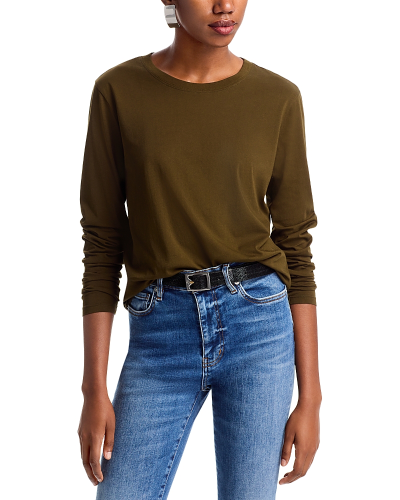 Frame Long-sleeve Baby Tee In Rich Military