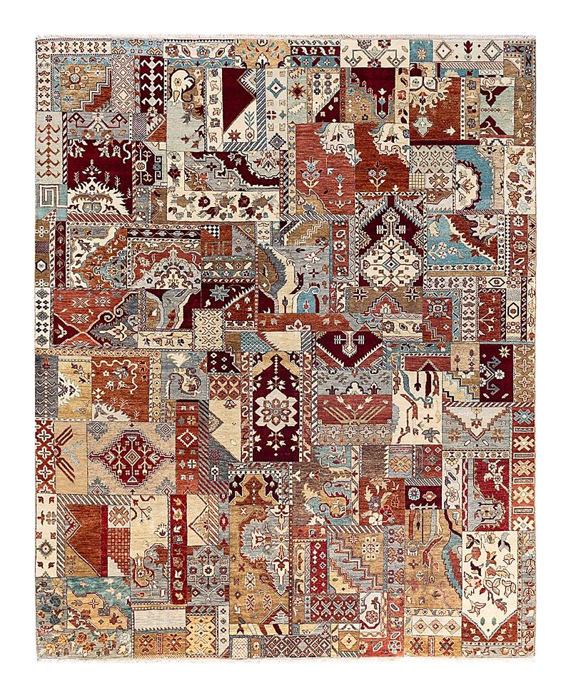 Bloomingdale's Indo Patchwork M5944 Area Rug, 8'2 X 10'2 In Brown