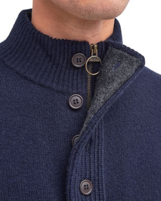 Elbow Patch Mock Neck Sweater